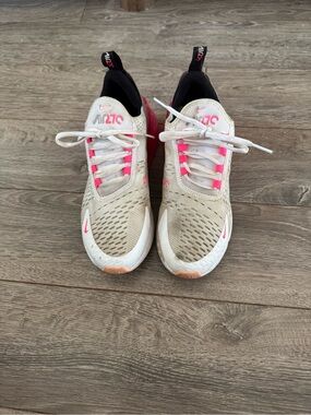 Nike Sneakers in White with Pink Accents